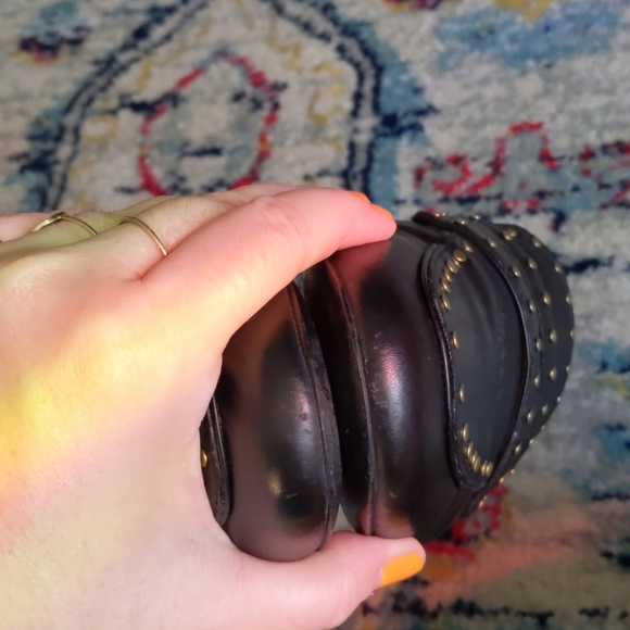 Coach Black Mules with Gold Studs - Picture 5 of 6